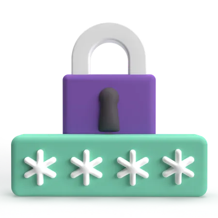 Password  3D Icon