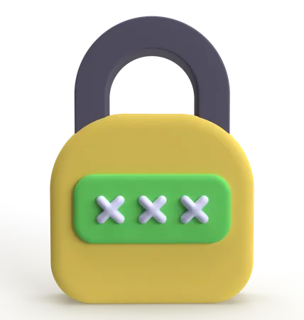 Password  3D Icon