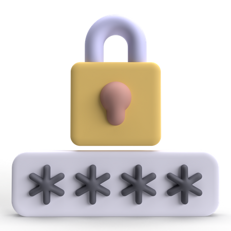 Password  3D Icon