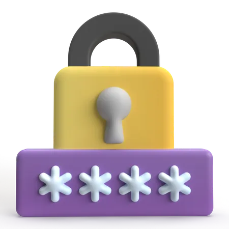 Password  3D Icon