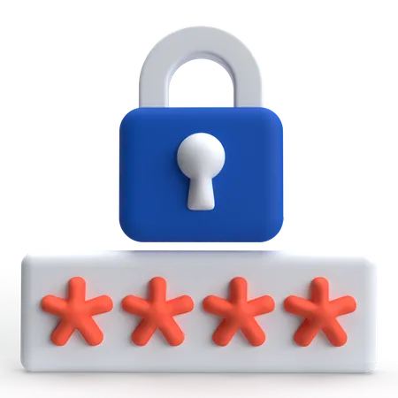 Password  3D Icon