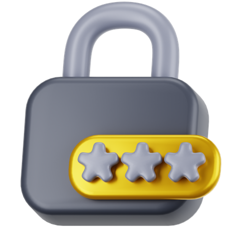 Password  3D Icon