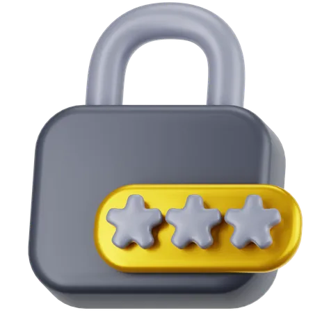 Password  3D Icon