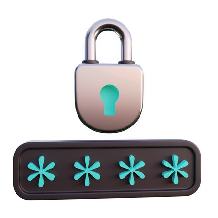 Password  3D Icon