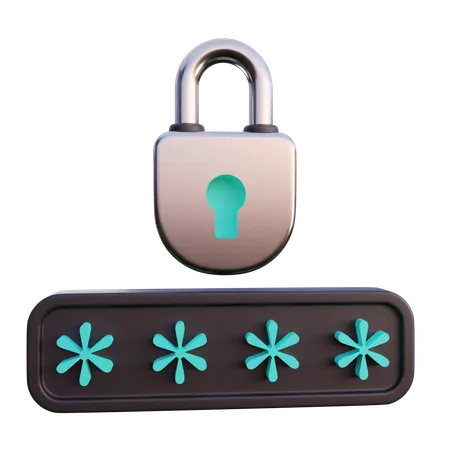 Password  3D Icon