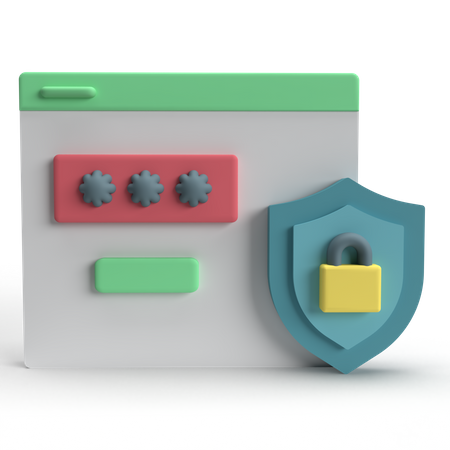 Password  3D Icon