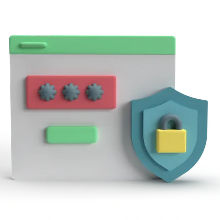 Password  3D Icon