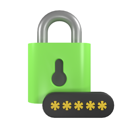 Password  3D Icon