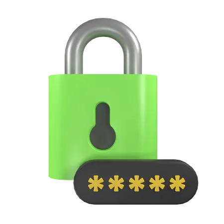 Password  3D Icon