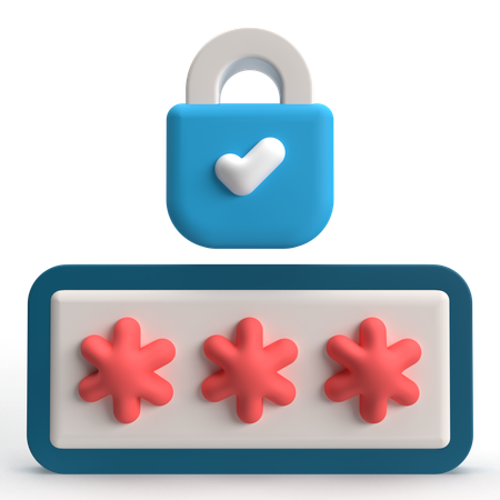 Password  3D Icon