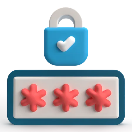 Password  3D Icon