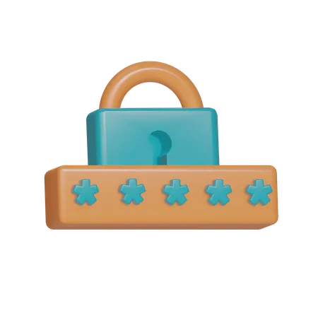 Password  3D Icon