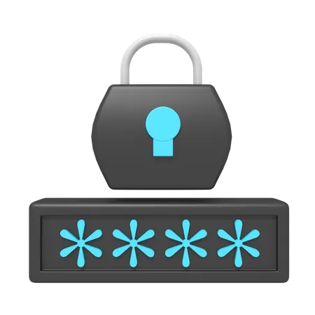 Password  3D Icon