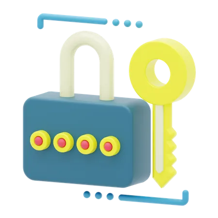 Password  3D Icon