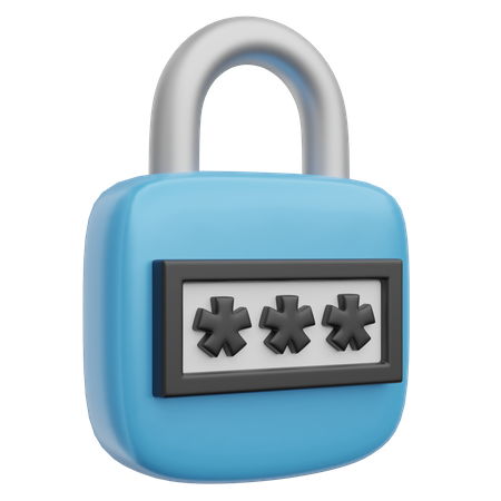 Password  3D Icon