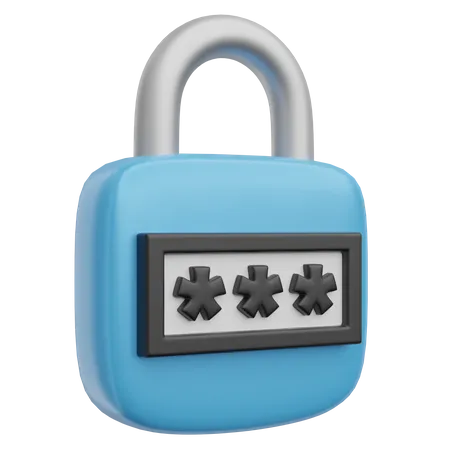 Password  3D Icon