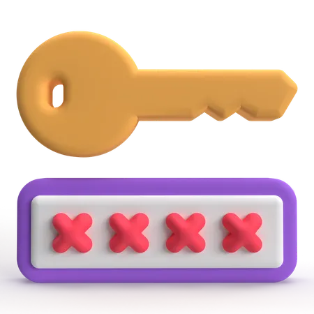 Password  3D Icon