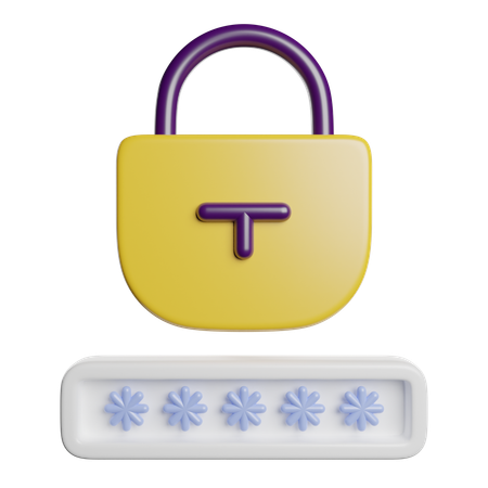 Password  3D Icon