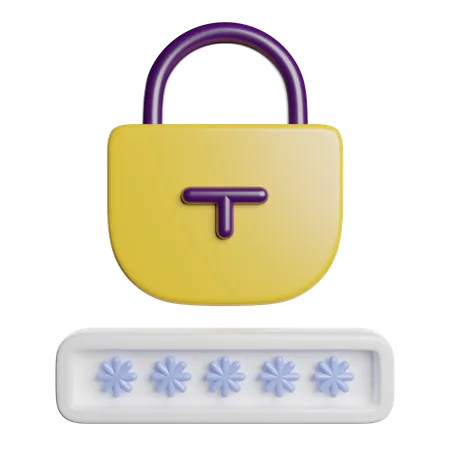 Password  3D Icon