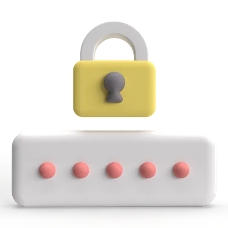 Password  3D Icon