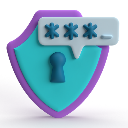 Password  3D Icon