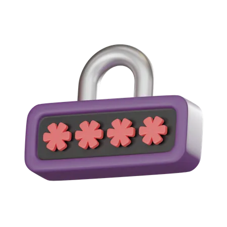 Password  3D Icon