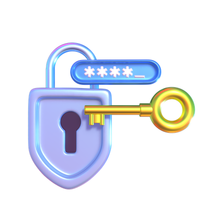 Password  3D Icon