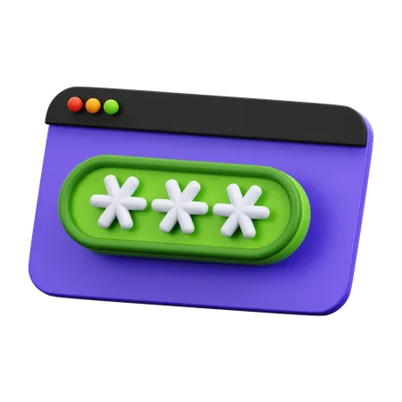 Password  3D Icon