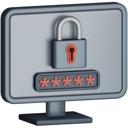 Password  3D Icon