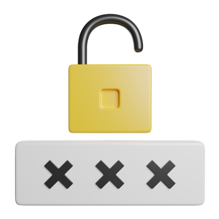Password  3D Icon