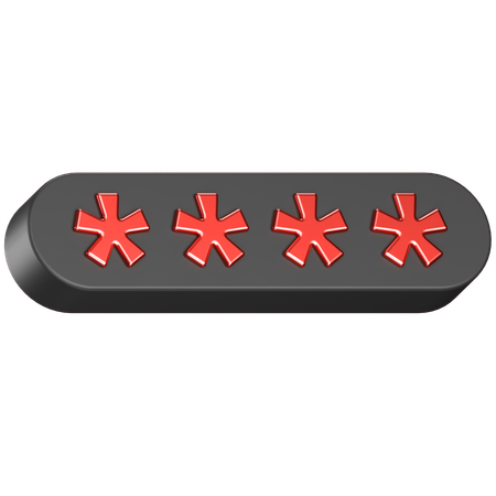 Password  3D Icon