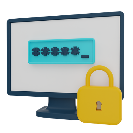 Password  3D Icon