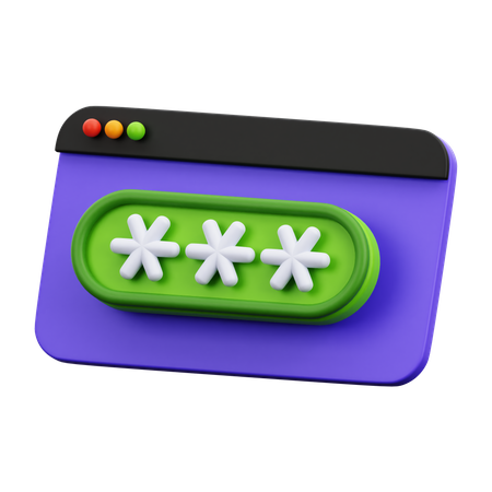 Password  3D Icon