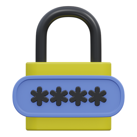 Password  3D Icon
