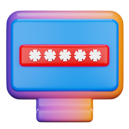 Password  3D Icon