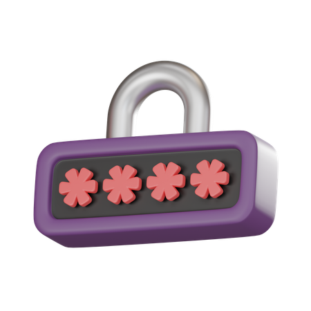 Password  3D Icon
