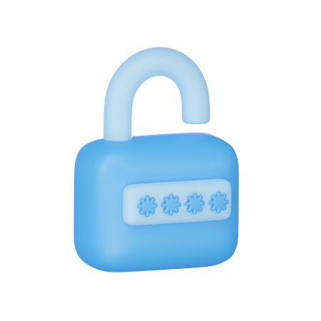 Password  3D Icon