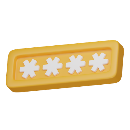 Password  3D Icon