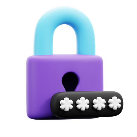 Password  3D Icon