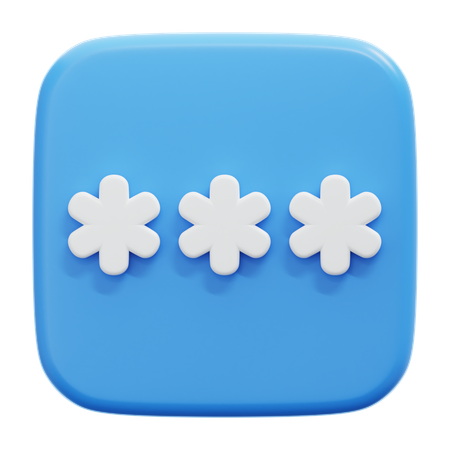 Password  3D Icon