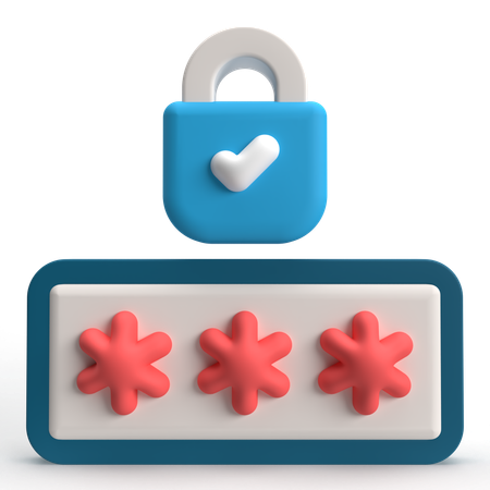 Password  3D Icon