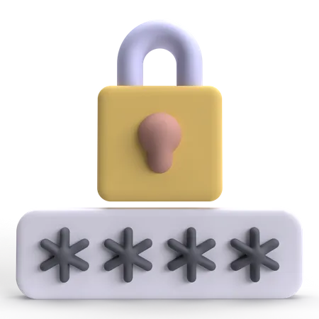 Password  3D Icon