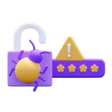 Password Attack 3D Icon