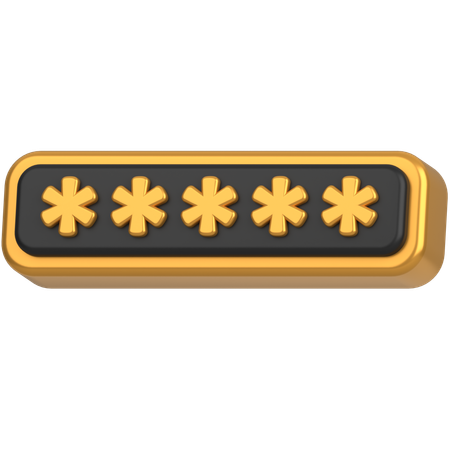 パスワード認証  3D Icon