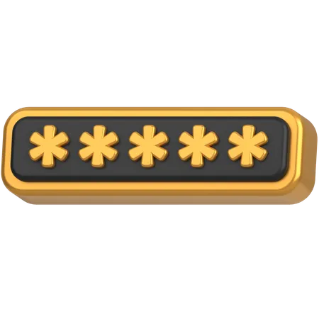 パスワード認証  3D Icon