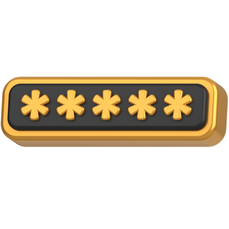 Password authentication  3D Icon