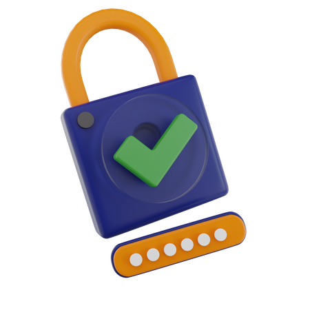 Password Code Encrypted  3D Icon