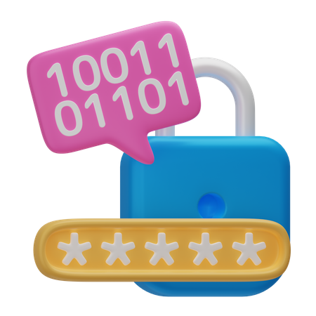 Password Encryption  3D Icon