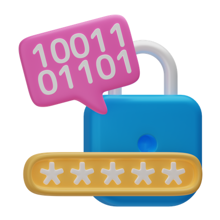 Password Encryption  3D Icon