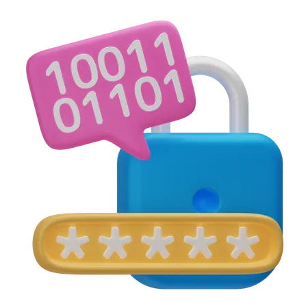 Password Encryption  3D Icon